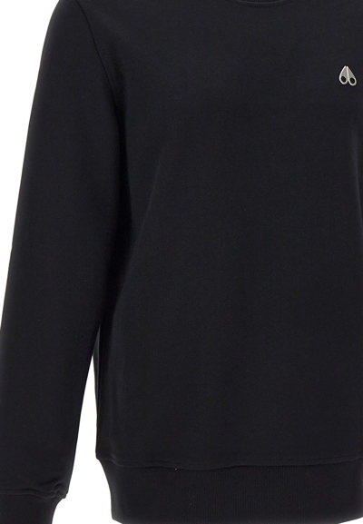 Shop Moose Knuckles Greyfield Cotton Sweatshirt In Black