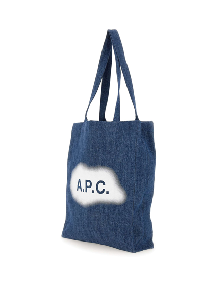 Shop Apc Tote Lou Bag In Blue