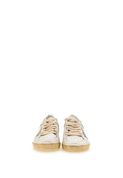 Shop Golden Goose Ball Star Double Quarter Leather Sneakers In White-silver
