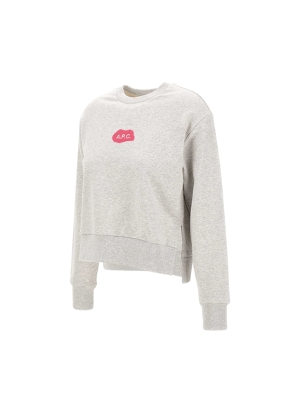 Shop Apc Sweat Sibylle Sweatshirt In Grey