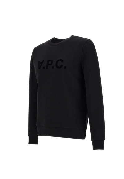Shop Apc Sweat Vpc Cotton Sweatshirt In Black