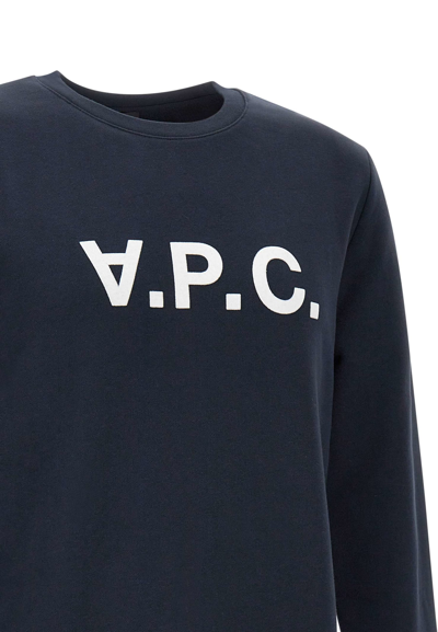 Shop Apc Sweat Vpc Cotton Sweatshirt In Blue