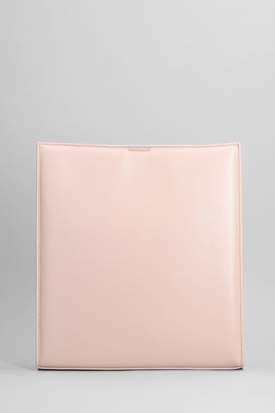 Shop Jil Sander Shoulder Bag In Rose-pink Leather