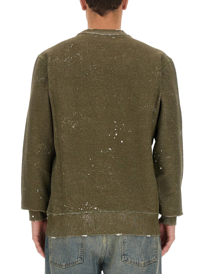 Shop Golden Goose Vintage Effect Sweatshirt In Marrone