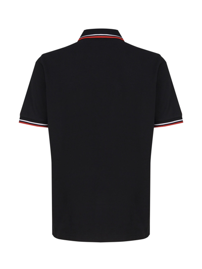 Shop Fred Perry Logo Polo T-shirt In Black