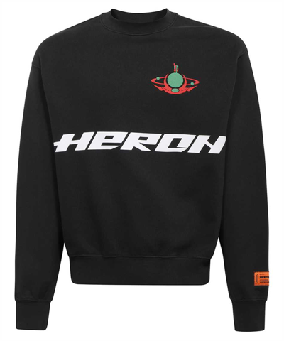 Shop Heron Preston Hp Burn Crewneck Sweatshirt In Black