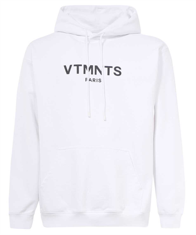 Shop Vtmnts Paris Logo Hoodie In White