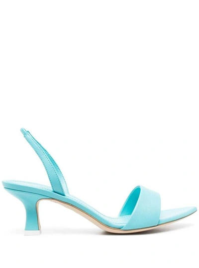 Shop 3juin 'orchid' Light Blue Pointed Sandals In Leather Woman