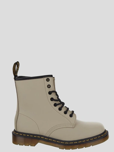 Shop Dr. Martens' Dr Martens Boots In <p>dr Martens Lace-up Boot In Parchment Beige With Round Toe