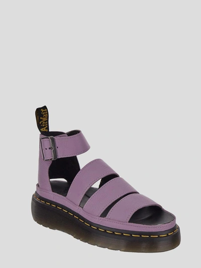 Shop Dr. Martens' Dr Martens Boots In <p>dr Martens Platform Sandal In Lilac Grained Leather With Open Round Toe