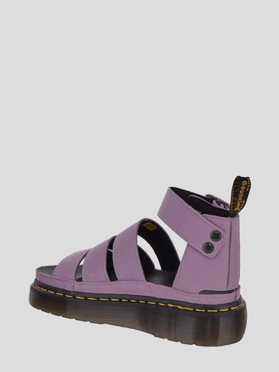 Shop Dr. Martens' Dr Martens Boots In <p>dr Martens Platform Sandal In Lilac Grained Leather With Open Round Toe