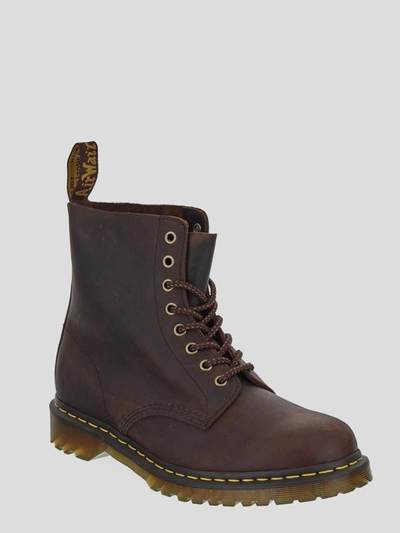 Shop Dr. Martens' Dr Martens Boots In <p>dr Martens Boot In Peach Chestnut Brown Leather With Laces Closure
