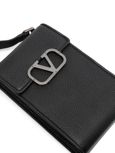 Shop Valentino Vlogo Signature Messenger Bag In Black
