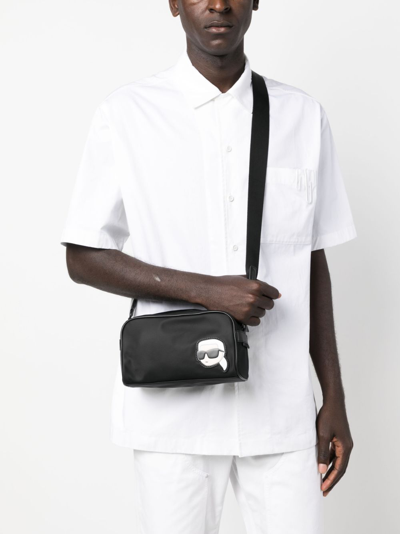 Shop Karl Lagerfeld Ikonik Camera Bag In Black