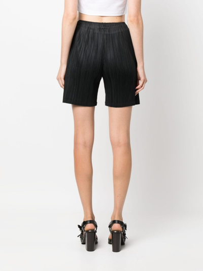 Shop Issey Miyake Thicker Bottoms 1 Pleated Shorts In Black