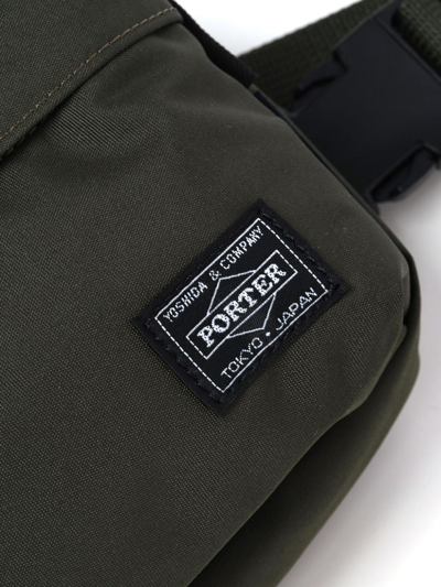 Shop Comme Des Garçons Homme Deux X Porter Logo-patch Zipped Shoulder Bag In Green