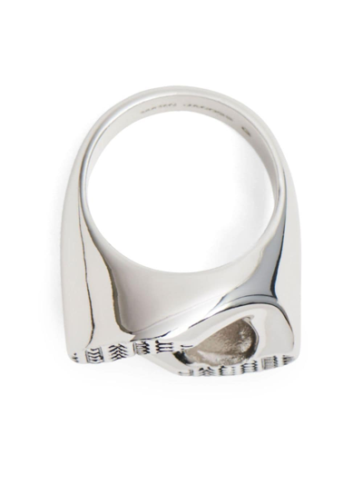 Shop Marc Jacobs Monogram Signet Ring In Silver