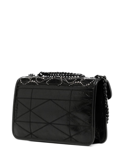 Shop Mcm Small Travia Chain Shoulder Bag In Black