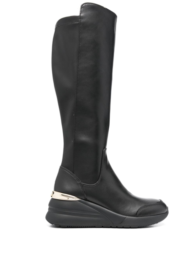Shop Liu •jo Alysa 65mm Knee Boots In Black