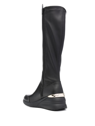 Shop Liu •jo Alysa 65mm Knee Boots In Black