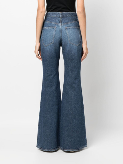 Shop Chloé High-rise Flared Jeans In Blue