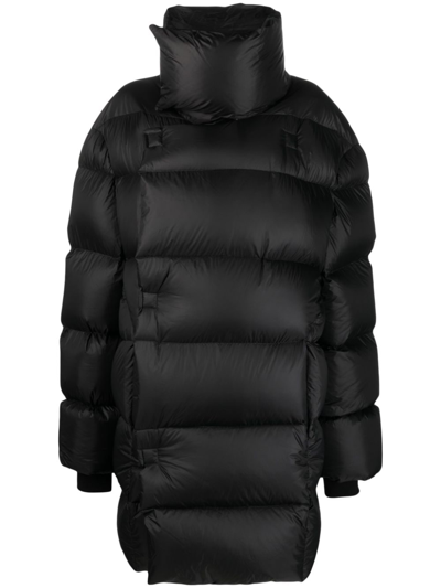 Shop Rick Owens Padded High-neck Coat In Black