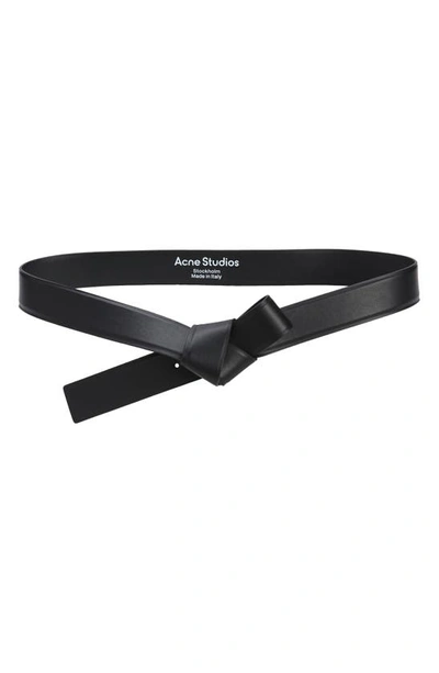 Shop Acne Studios Musubi Leather Belt In Black