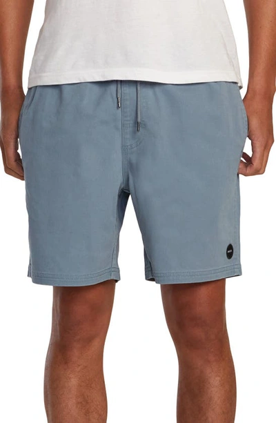 Rvca Escape Solid Shorts In Industrial Blue