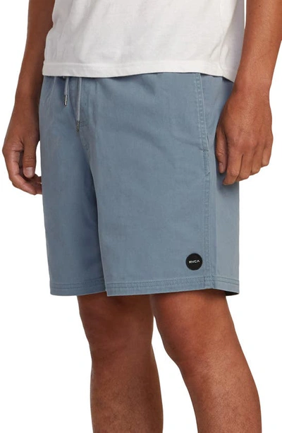 Rvca Escape Solid Shorts In Industrial Blue