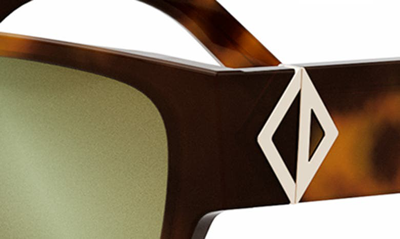 Shop Dior Cd Diamond S5i 56mm Geometric Sunglasses In Blonde Havana / Brown Mirror
