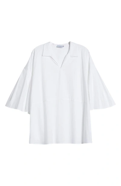 Shop Harshman Maureen Cotton Poplin Tunic Shirt In White