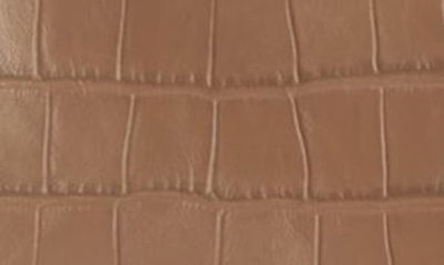 Shop Balenciaga Small Crush Croc Embossed Leather Shoulder Bag In Dark Mink Grey