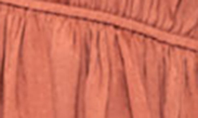 Shop August Sky Raglan Long Sleeve Tiered Dress In Terracotta