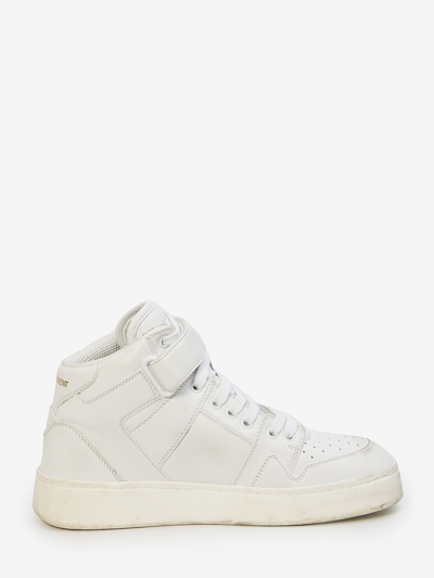 Shop Saint Laurent Lax Sneakers In Washedout Effect Leather In White