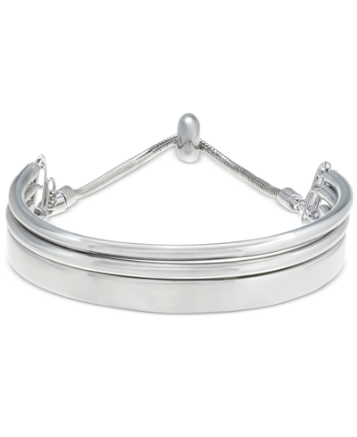 On 34th Silver-tone Slider Bracelet, Created For Macy's In Silver
