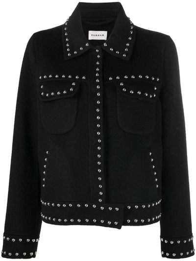 Shop P.a.r.o.s.h . Studded Jacket In Black