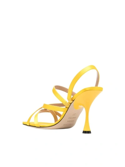 Shop Sergio Rossi Crepe Satin Leather Heeled Sandal Shoes In Multicolour