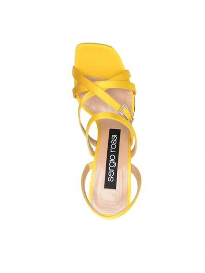 Sergio Rossi Women's Crepe Satin Leather Heeled Sandal | Size 36 | A95500mtez02120 In Multicolour