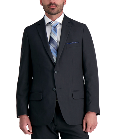 Shop Haggar Men's Smart Wash Classic Fit Suit Separates Jackets In Charcoal