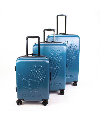 Shop Body Glove Redondo 3-piece Hardside Spinner Set In Teal Cavern