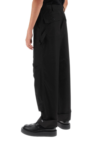 Shop Simone Rocha Workwear Twill Pants In Black