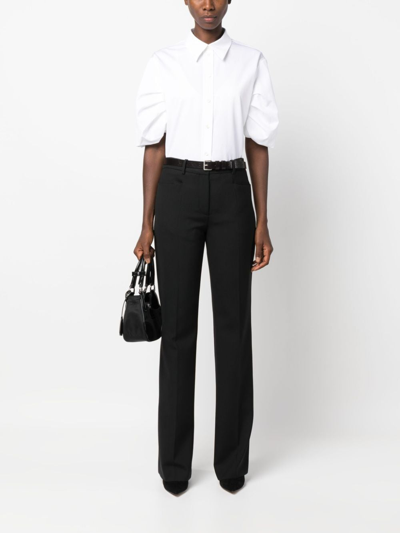 Shop Alexander Mcqueen Puff-sleeve Cotton Shirt In White