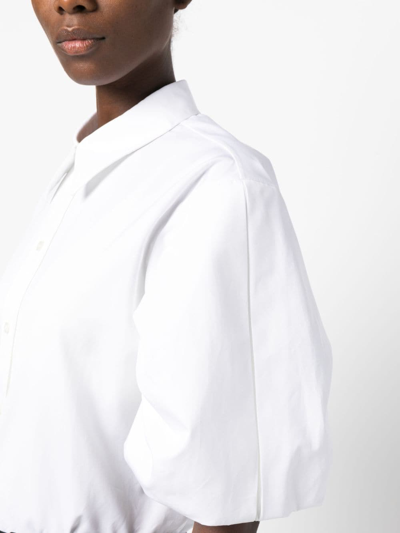 Alexander Mcqueen Knot Sleeves Cotton Shirt In White
