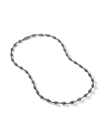 David Yurman Sterling Silver Skull Necklace In Mss22
