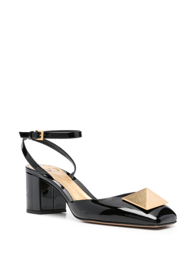 Valentino One Stud Leather Pumps In Schwarz