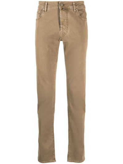 Shop Jacob Cohen Straight-leg Stretch Jeans In D89 Beige