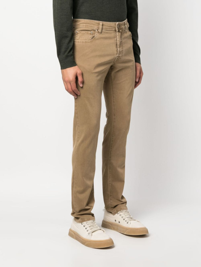 Shop Jacob Cohen Straight-leg Stretch Jeans In D89 Beige