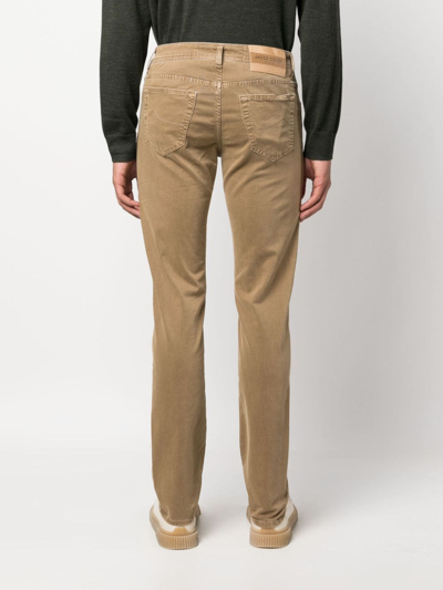 Shop Jacob Cohen Straight-leg Stretch Jeans In D89 Beige