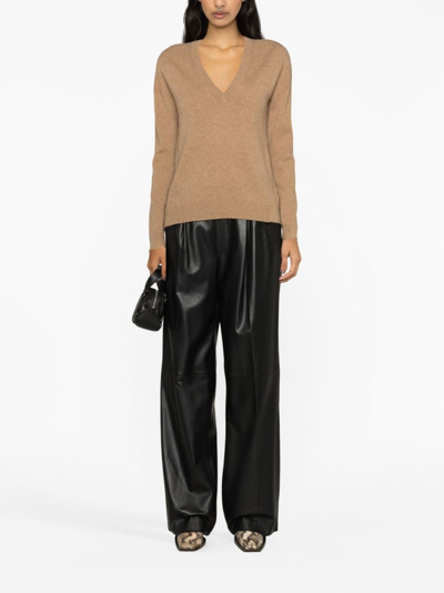 Shop Zadig & Voltaire V-neck Cashmere Jumper In Braun