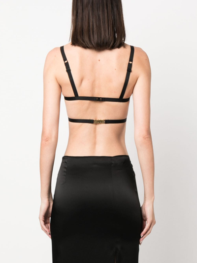 Gcds Tweed Bra Top In Rosa